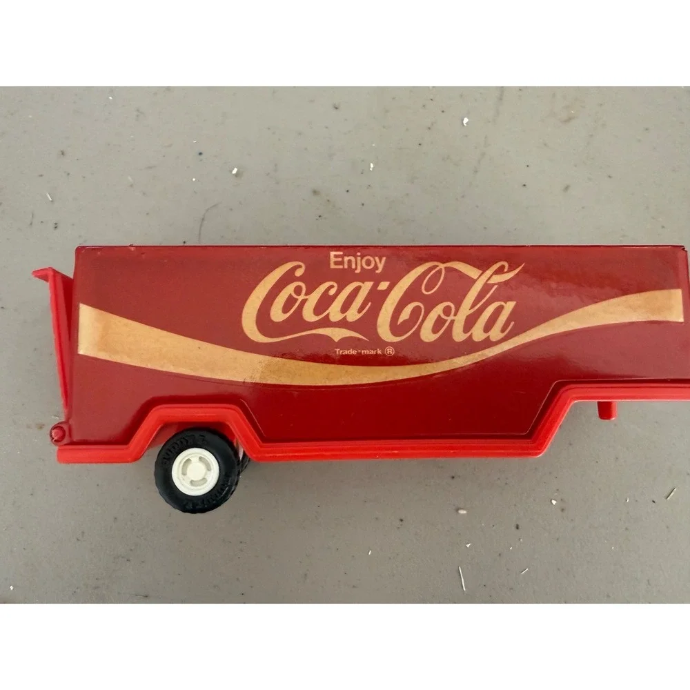 Vintage Buddy L Coca-Cola Semi Trailer Toy Red‎ Pressed Steel Japan Collectible